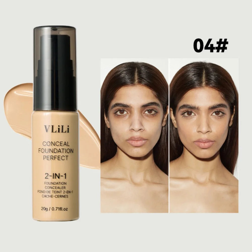 New Waterproof Liquid Foundation Oil-Control Full Coverage Face Foundation Cream Sweat Proof Matte Foundation Concealer Cream Quake 04