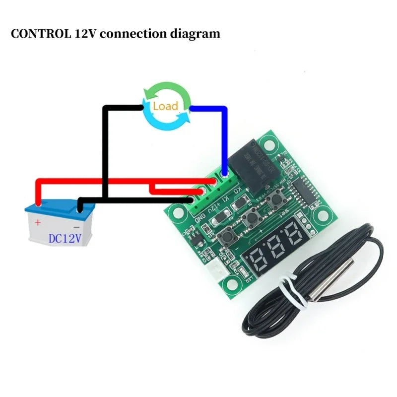 Javino W1209 DC 5V 12V heat cool temp thermostat temperature control switch temperature controller thermometer thermo controller Quake