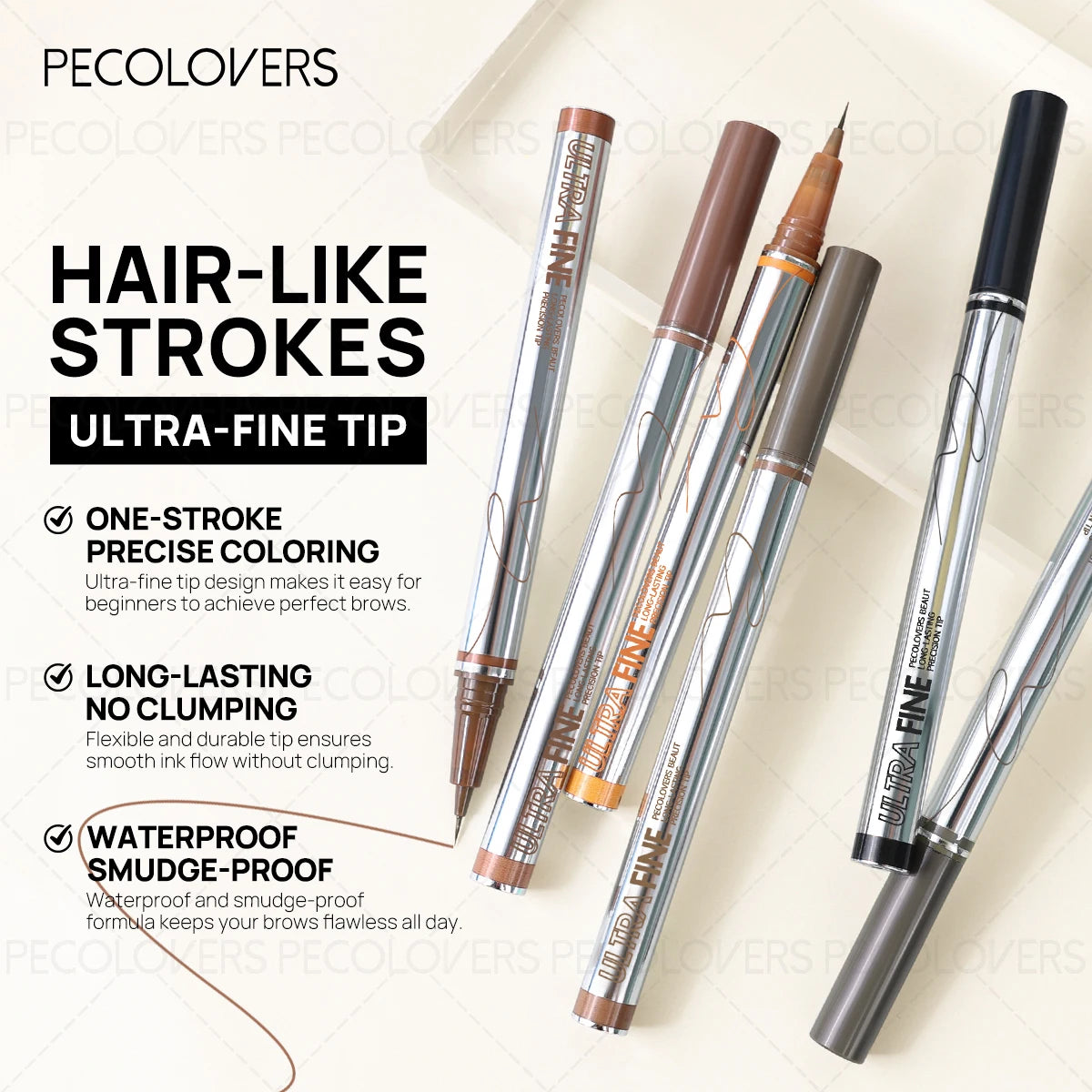 Long-Lasting Non-Fading Eyebrow Product - Ultra-fine Tip Eyebrow Pencil, Created Natural Wild Eyebrow, for All Type Shapes Quake