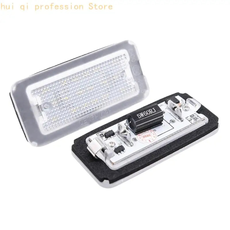License Plate Light Assembly Set, White LED Rear Plate Lamps for 500 500C Selected 2007-2020 Vehicles, Clear H8WE Quake