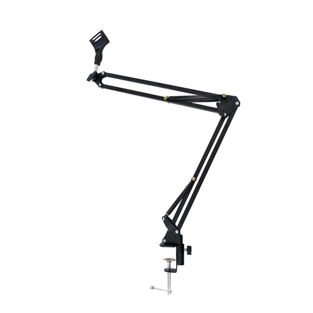 Foldable Metal Extendable Microphone Stand Bracket Adjustable Suspension Boom Scissor Arm Mic Cantilever Holder With with Alloy Quake