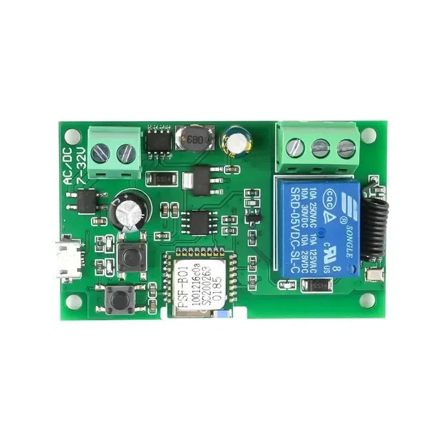 WiFi- Remote Control Rela-Switch Module Supports- 433MHZ Remote -Control Automatic Locking Wireless Delay Smart Home Quake Support 433MHZ