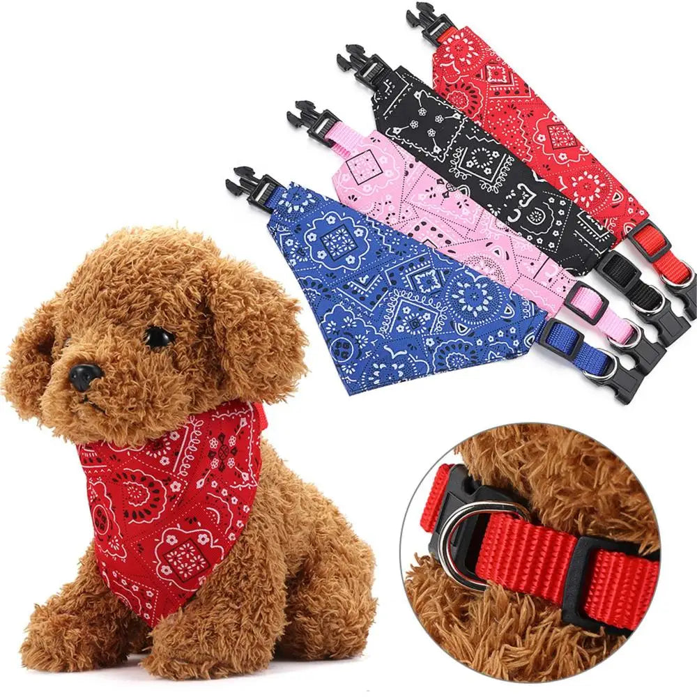 Dog Bandanas Large Pet Scarf Pet Cotton Plaid WashableBow ties Collar Cat Dog Scarf Large Dog Accessories Kerchief Quake
