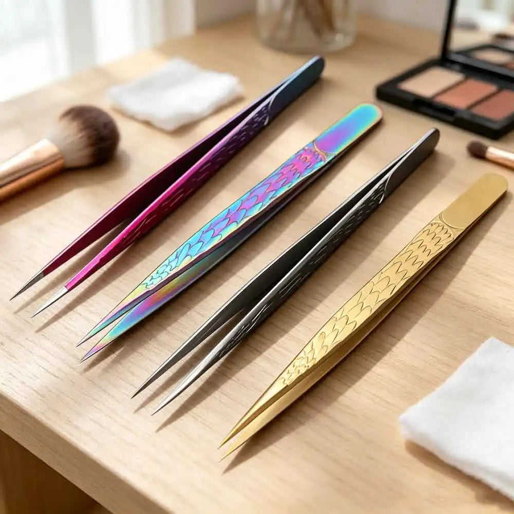 1pc Straight Pointed Tweezers Isolating Tweezers Eyelash Extensions Tip Tweezers Lash Tweezers Pointed Blackhead Remover Quake