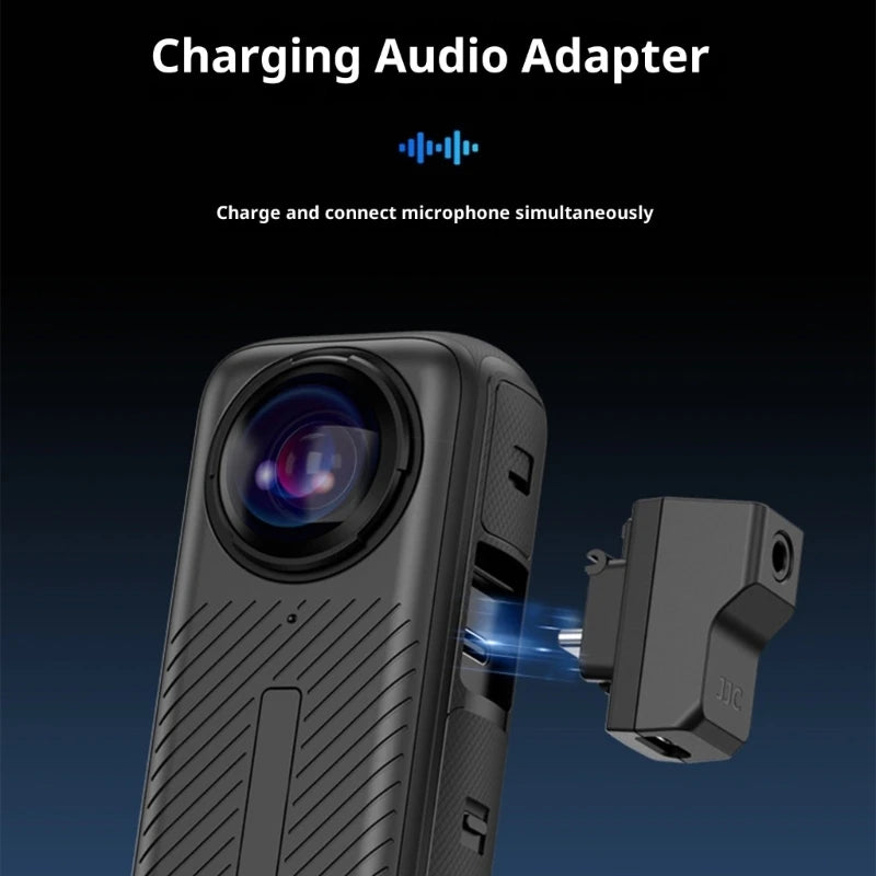 Microphone Adapter Type C 3.5mm Sound Port for X4 Action Camera Accessories K1KF Quake
