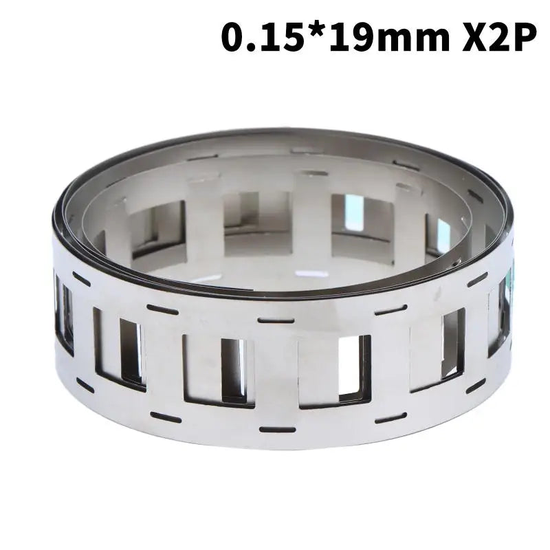 1 Roll Lithium Battery Nickel Strips 1Meter 0.15*20.2mm 2P Nickel Plated Steel Strip For 18650 Battery Pack Spot Welding Quake 0.15x19mm 2P