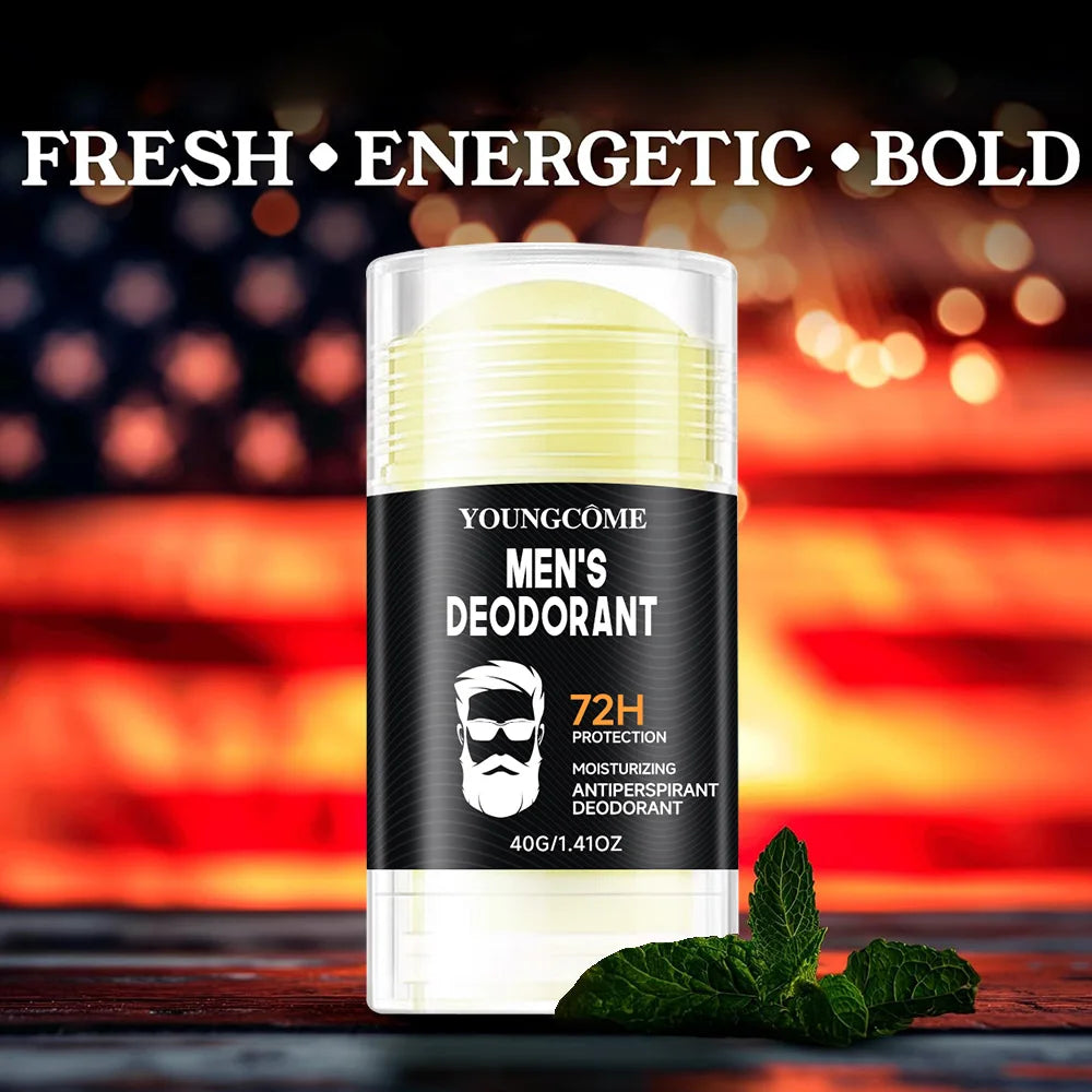 Men's 72H Deodorant Stick Anti Sweating Keep Drying Lasting Fragrance Remove Armpit Odor Underarm Refresh Sticks Fade Body Odor Quake