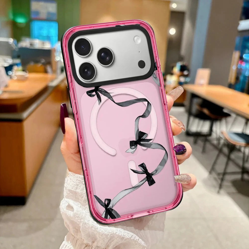 6090854 Pink Border Magnetic Case: Compatible with IPhone 18 17 16 15 14 13 Pro Max 18Pro Quake