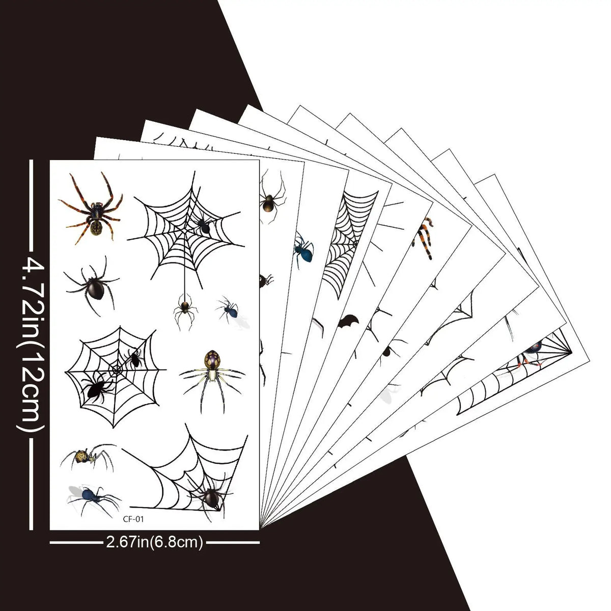Halloween spider web Cartoon Tattoos Stickers Temporary Bloodstain Wound Costume Festival Celebration Make Up Arm Face Tattoo Quake