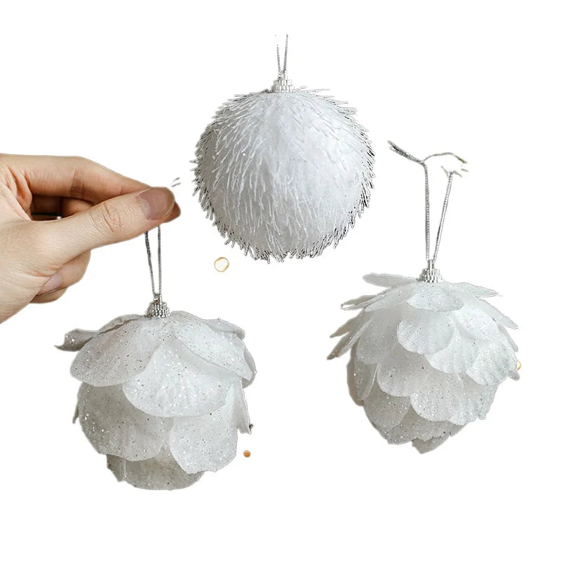 1pc Petal Christmas Ball Tree Pendant Atmosphere Decoration Accessories Decorations for Christmas Quake
