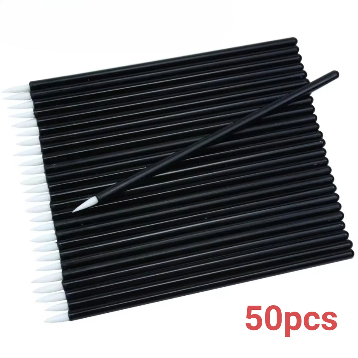 vvocci 50pcs Reusable Gel Eyeliner Brushes, Disposable Nail Art Painting Pen, Makeup Eyeliner Tools for Eye & Brow Application Quake M443 Blank 50pcs