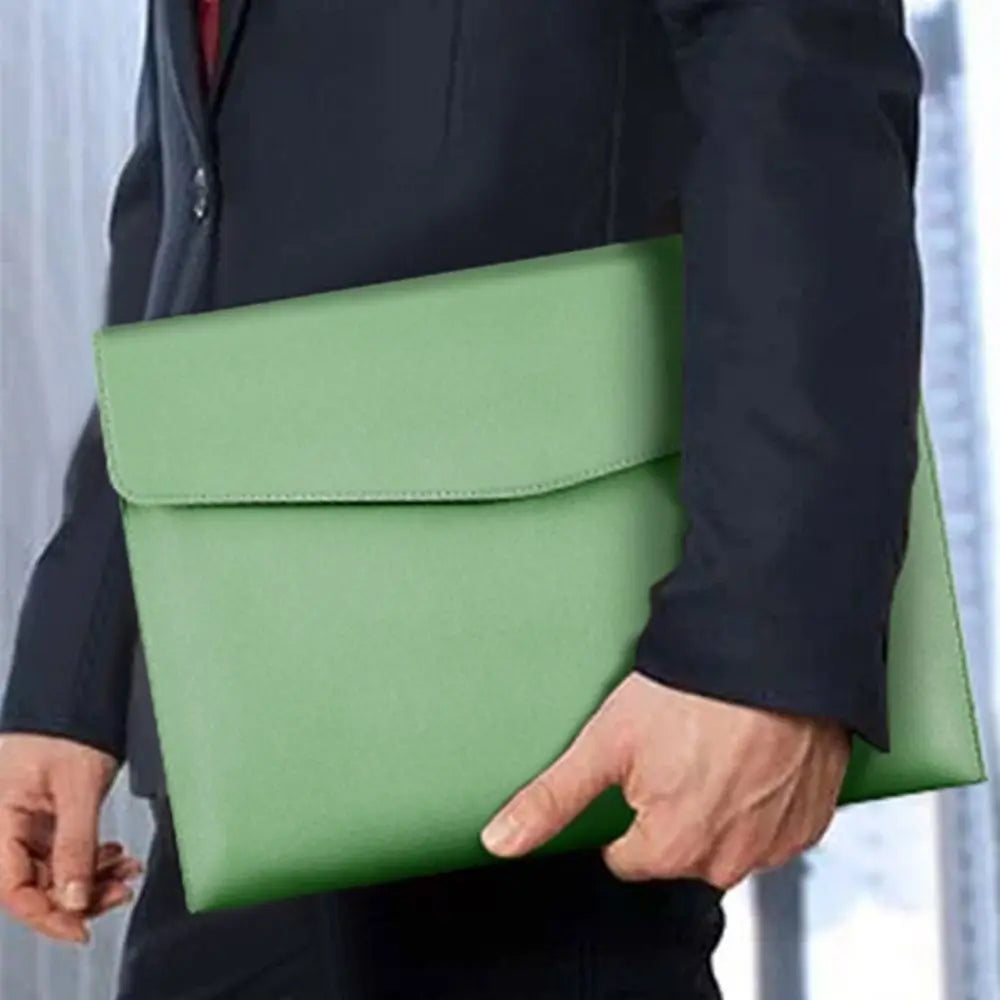Stationery Dustproof Leather Leather Document Pouch Large Capacity A4 A5 Leather File Folder Document Bag Quake