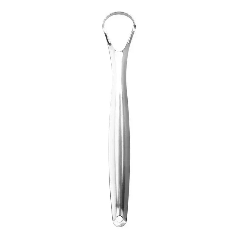 vvocci Reusable Stainless Steel Tongue Scraper – 1 Pack Oral Hygiene Tool for Fresh Breath & Coated Tongue Cleaning Quake M61 Sliver