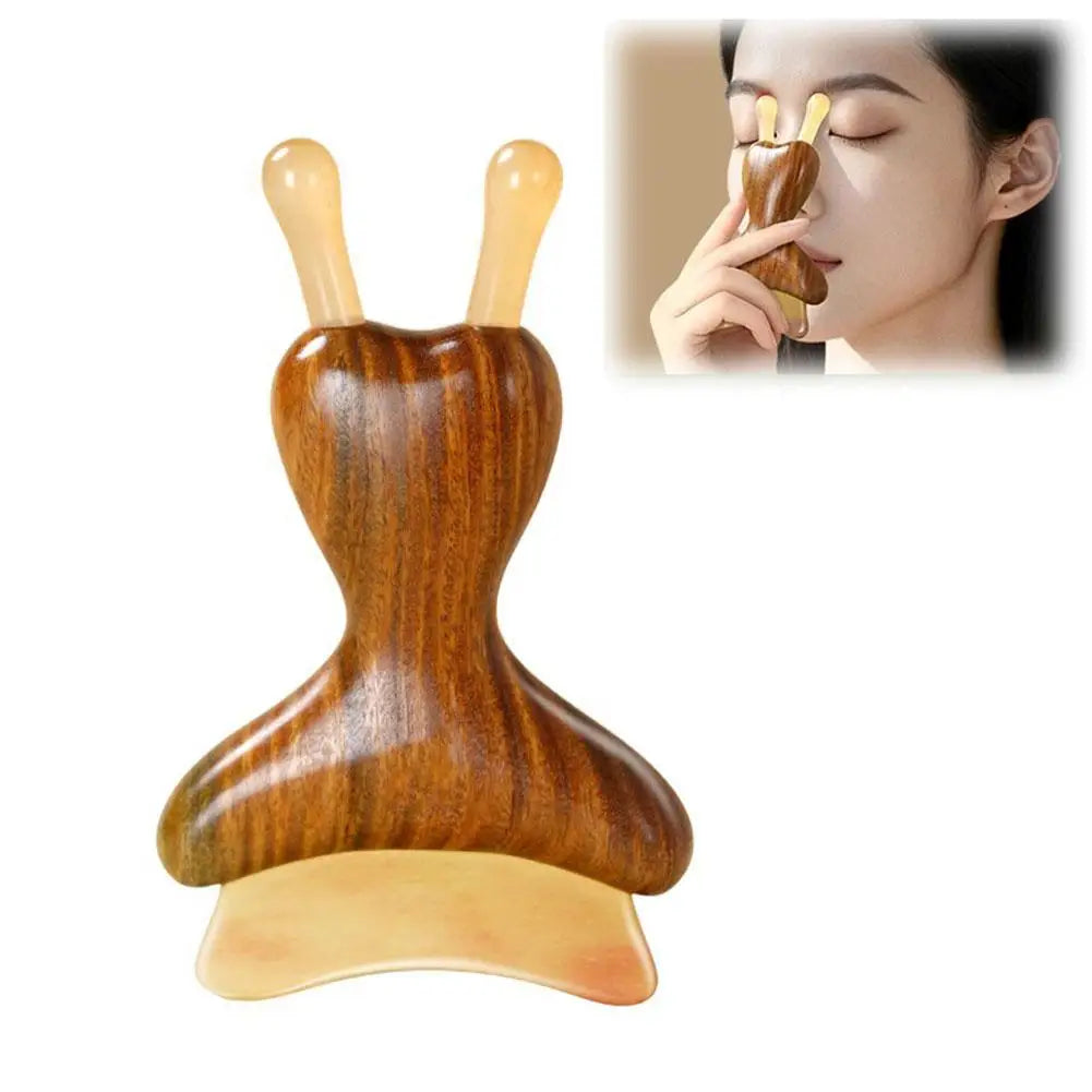 Sandalwood Face Massager Nose & Face Massager - Eye Relief Tool Snail Facial Meridian Massage Quake A No plug