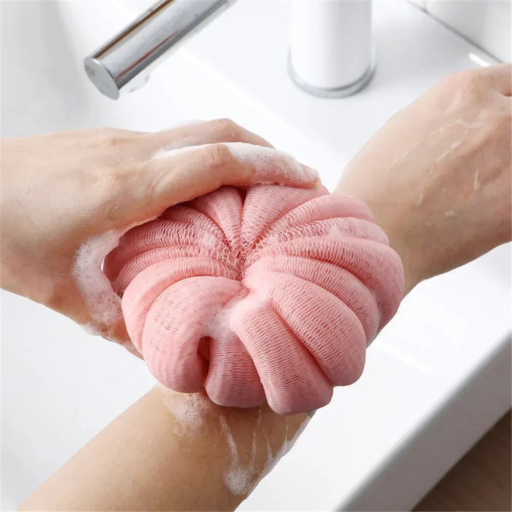 Bath Bubble Ball Exfoliating Scrubber Soft Shower Mesh Foaming Sponge Body Skin Cleaner Cleaning Tools Bathroom Accessories Quake