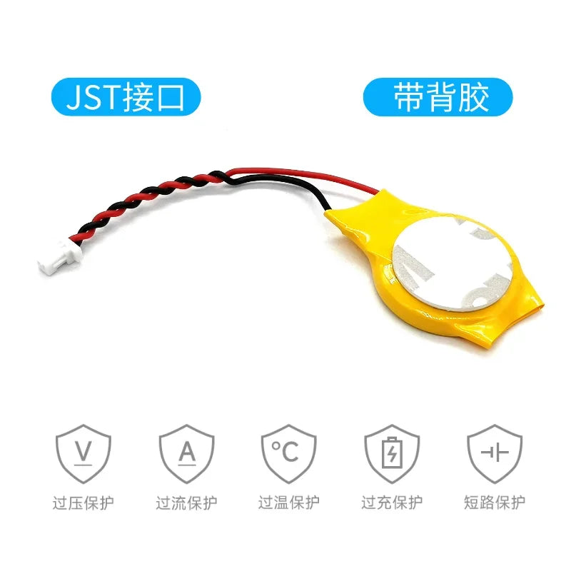 5-Th Generation RTC Clock Battery JST Interface 64mAh Supports Charging Raspberry Pi-5 Dedicated Quake