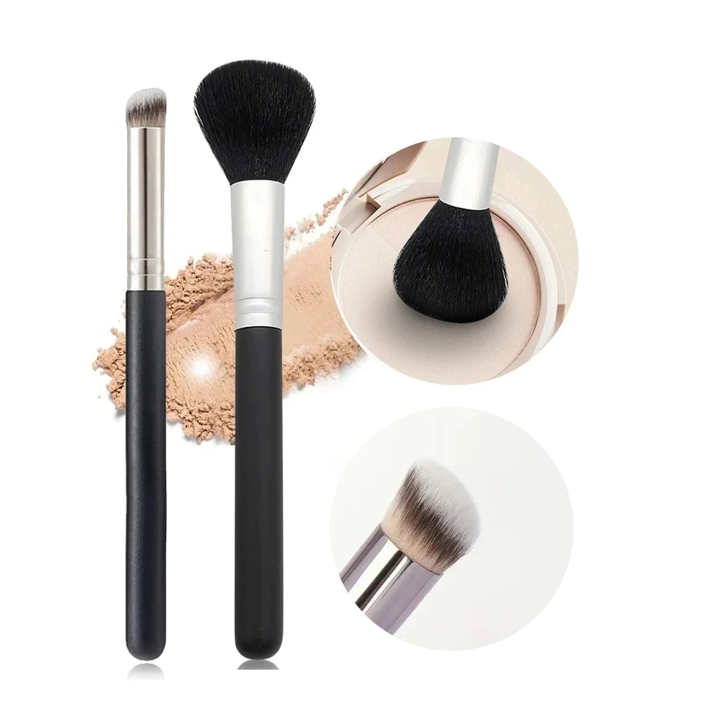 Makeup Brushes Foundation Loose Powder Concealer Blending Blush Brush Professional Cosmetic Beauty Makeup Tool Quake 2pcs 1
