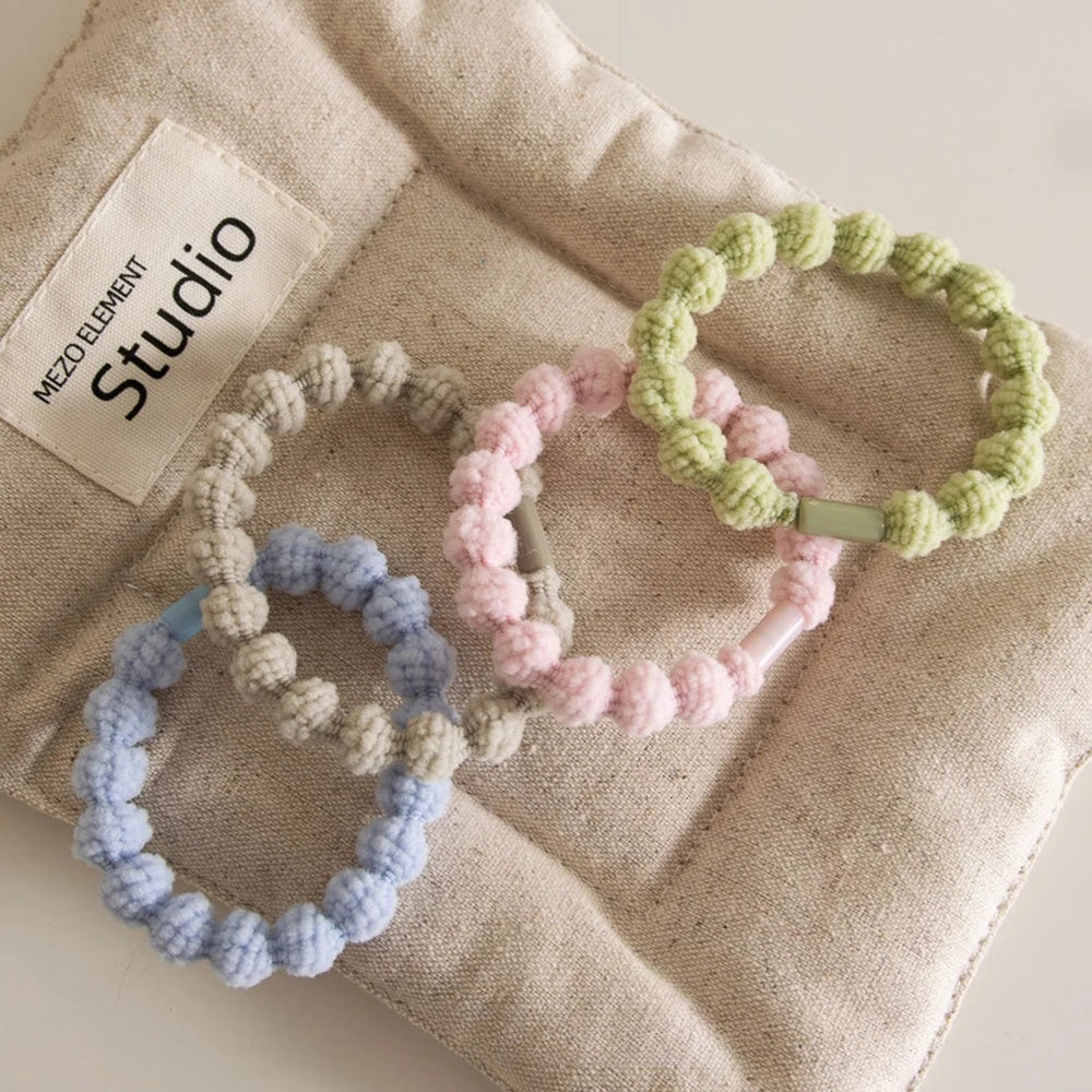 2pcs Basic Hair Scrunchies High Elastic Durable Hairbands Rubber Bands for Women Girl Simple Hair Accessories Headwear Hair Rope Quake