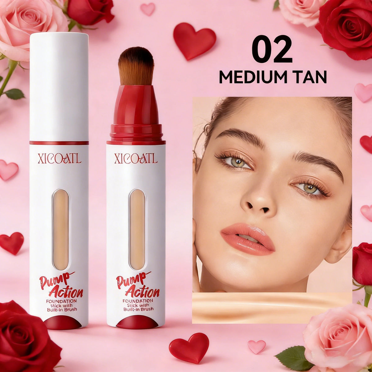 XICOATL Foundation Liquid Oil Control Long Lasting Lightweight Natural Coverage Waterproof Sweat-Proof Valentine's Special Offer Quake 02