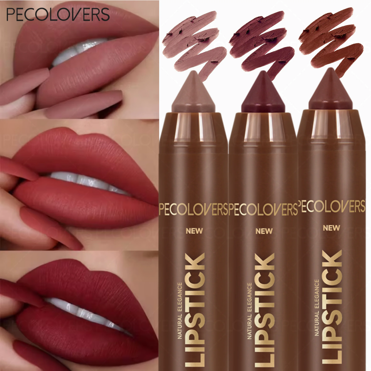 1 Pcs Chocolate Reddish Brown Lip Pen, Matte Long-Lasting Waterproof, Non-Transferable, Holiday Party Makeup, Lip Liner Pencil Quake
