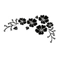 Fashion Flower Blossom Car Decal Sticker Auto Truck Bumper Door Window Decor Quake Black