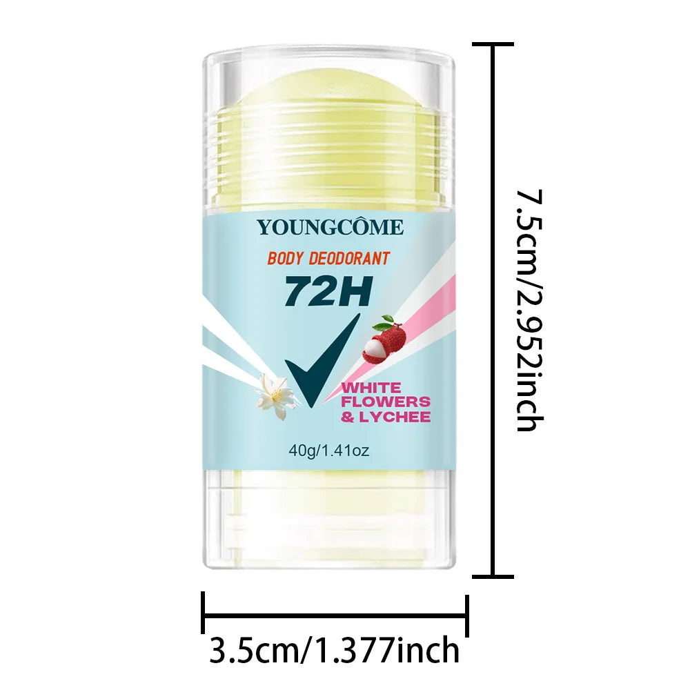  Body Deodorant 72H Anti Sweating Keep Drying Lasting Fragrance Remove Armpit Odor Underarm Refresh Sticks Fade Body Odor Quake 1pcs