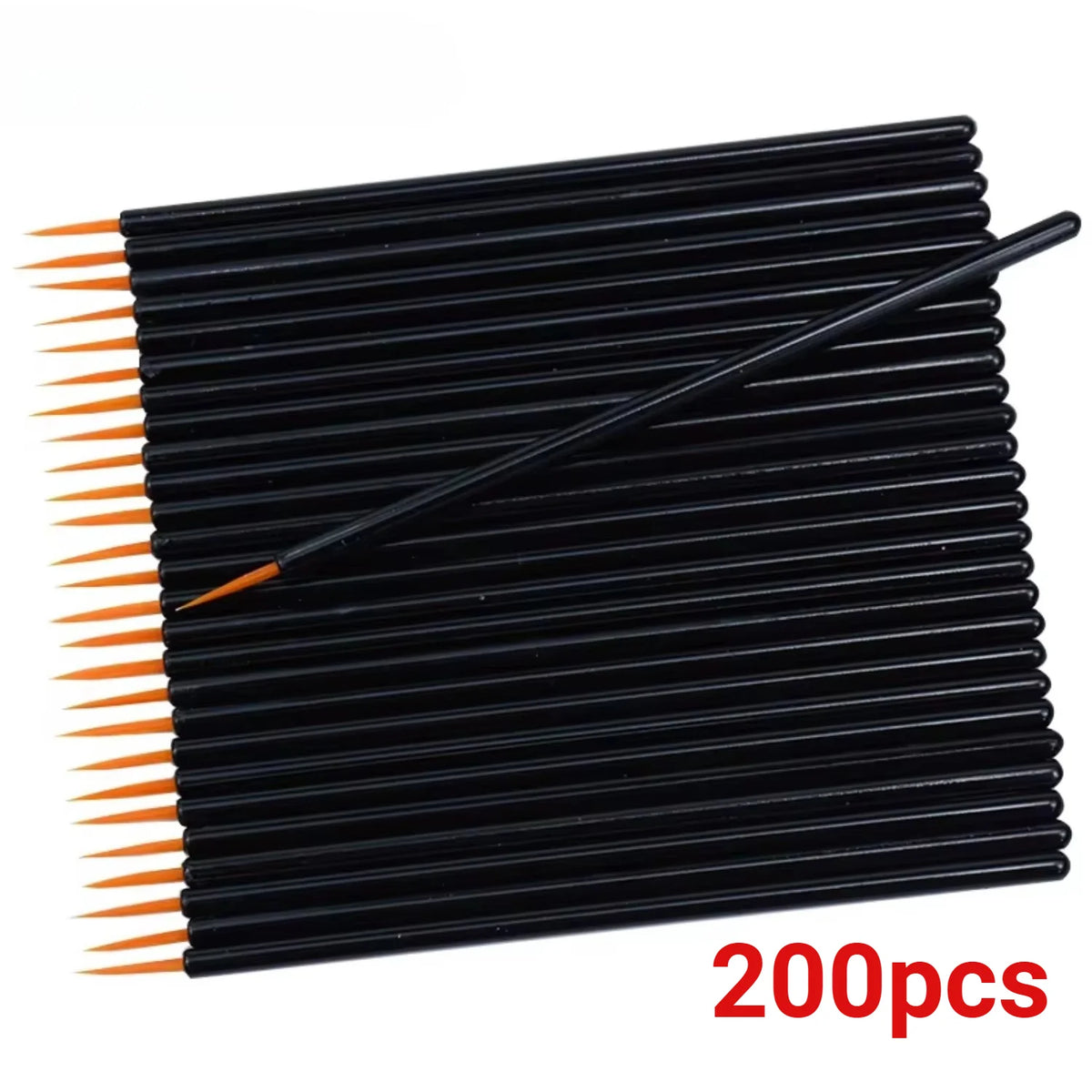 vvocci 50pcs Reusable Gel Eyeliner Brushes, Disposable Nail Art Painting Pen, Makeup Eyeliner Tools for Eye & Brow Application Quake M443 yellow 200pcs