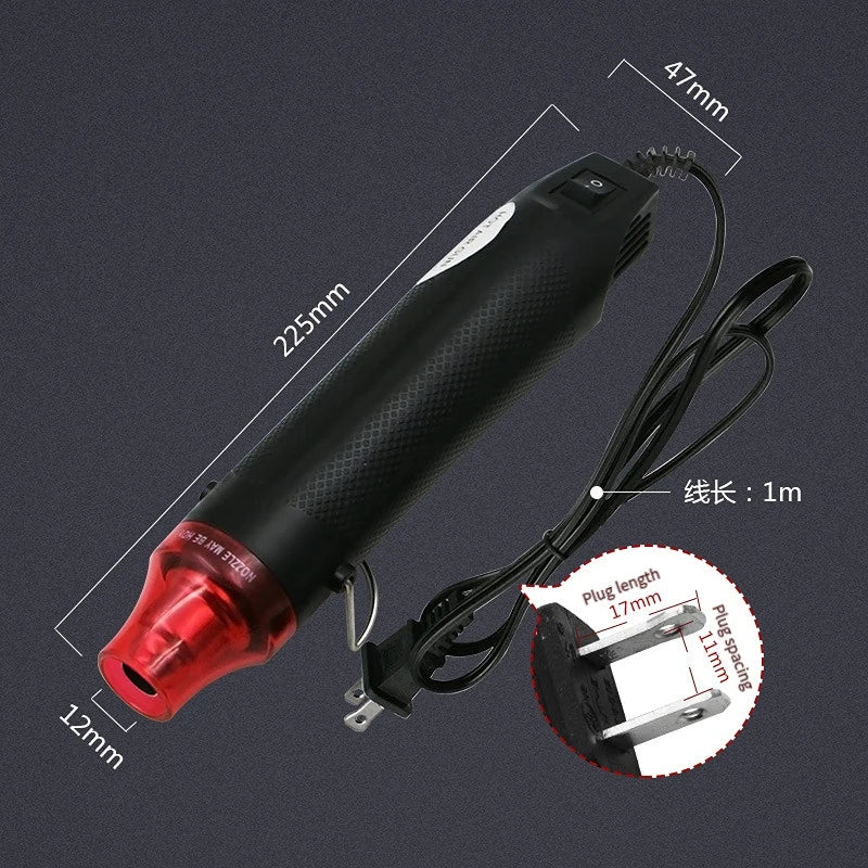 DIY Mini Hot Air Gun Hot Air Welding Station Car Cling Film Welding Temperature Air Gun Electric Blower Shrink Tube 220V Quake