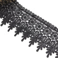 1 Yard High Quality Beautiful Black Lace Ribbon Tape 90MM Lace Trim DIY Embroidered For Sewing Decoration African Lace Fabric Quake black
