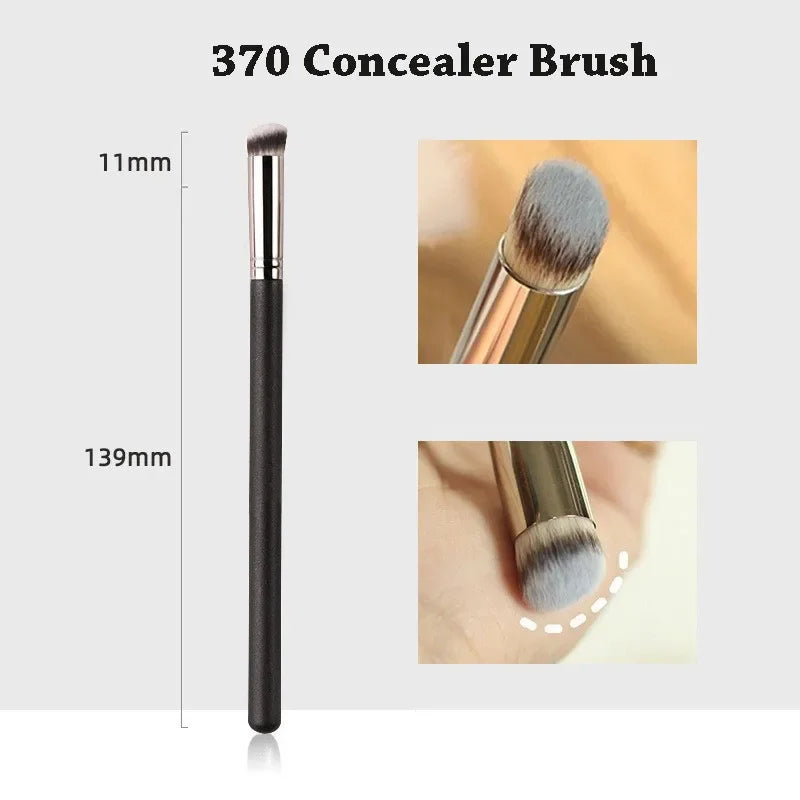 1 Pc Professional Makeup Brushes Set High-End Foundation Concealer Contour Blending Beauty Cosmetic Brush Frosted Wooden Handle Quake 370 concealer brush
