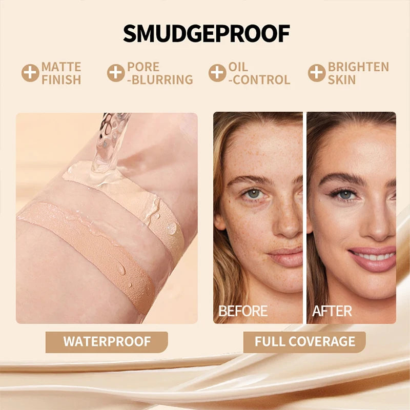 Face Makeup Set Liquid Foundation Loose Powder Primer Waterproof Long-lasting Full Coverage Concealer Women Cosmetics FaceMakeup Quake