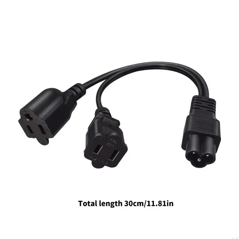 IEC320 To NEMA 1 15R And 5 15R Power Splitter Cable 1ft Short Y Adapters For Digital Devices K1KF Quake