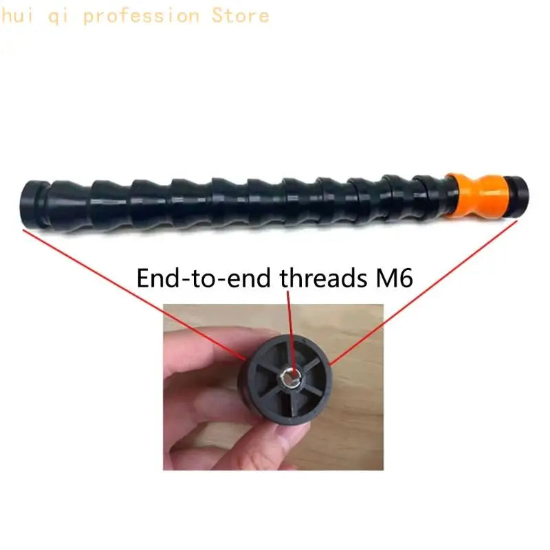 32cm/12.6inch Flexible Repair Tube for Panel Work, Segmented ABS Replacement Accessory with Threaded End for Tight Reach, Corner Quake