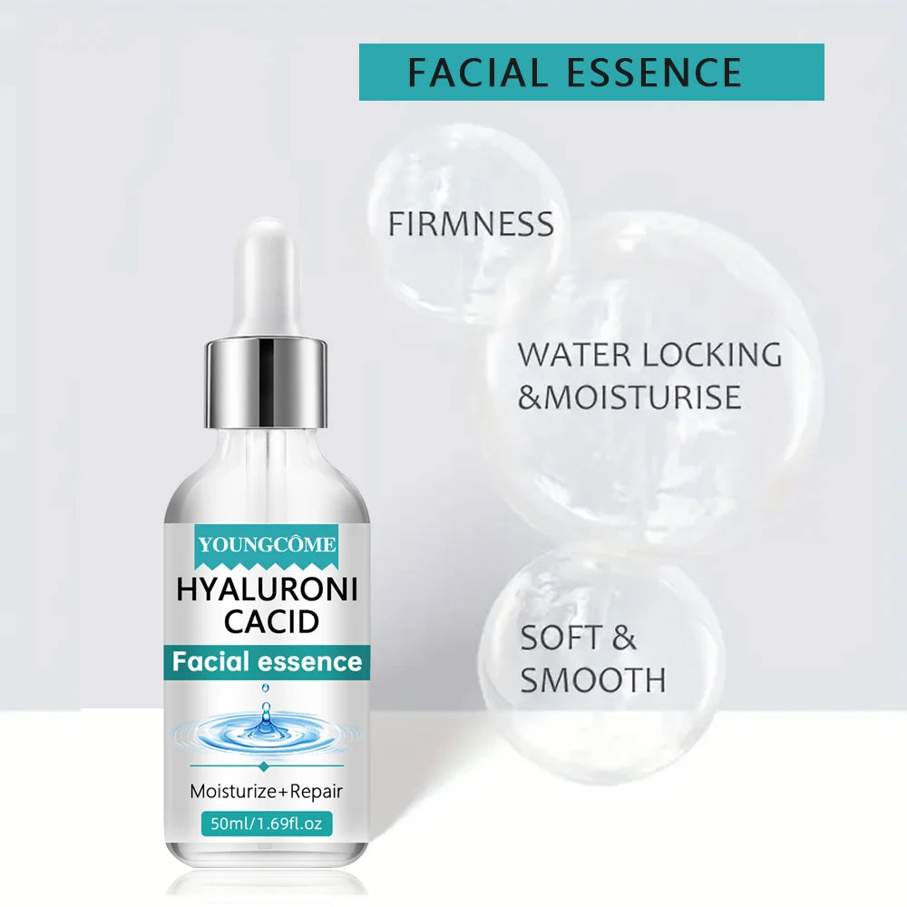 Hyaluronic acid facial serum, a natural moisturizing factor, can retain moisture for a long time,keep skin hydrated,elastic Quake