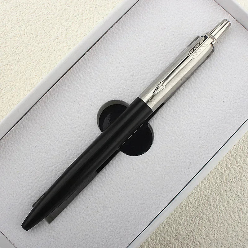 New Luxury Metal Ballpoint Pen Office Commercial Press Metal Pens Gift Automatic Ball Pens for School Quake (NOT BOX) black