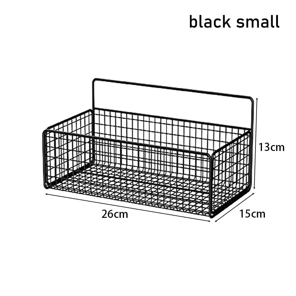 1Pcs Suspension Type Bathroom Storage Grid Shelf Wall Mount Kitchen Bathroom Accessories Bathroom Organizer Quake black small