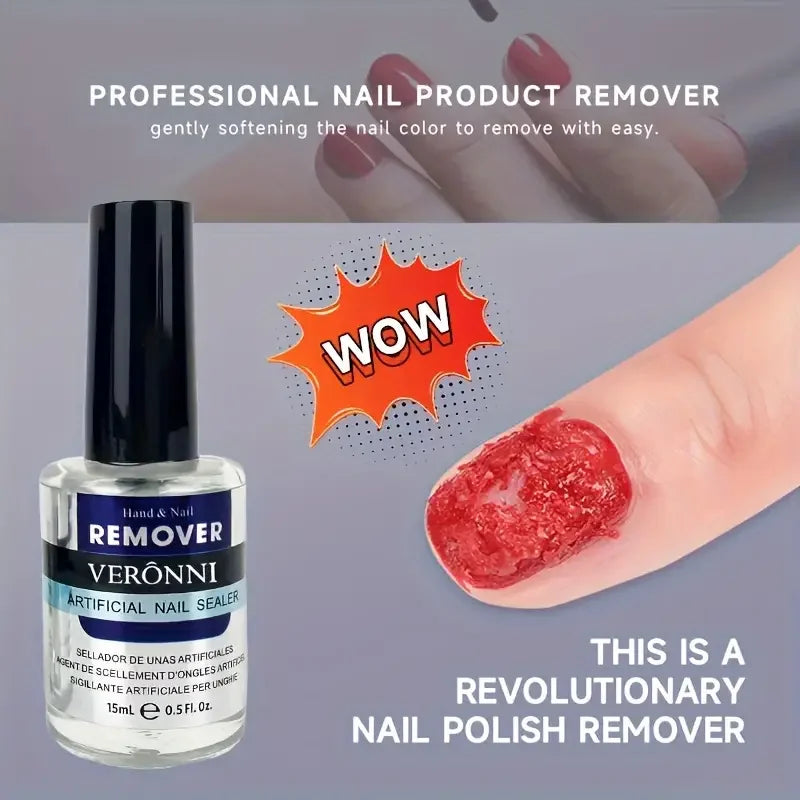 15ML Nail Gel Polish Fast Remover Gel Polish Soak Off UV LED Cleaner Function Gel Remove Manicure For Home Use or Nail Salons Quake