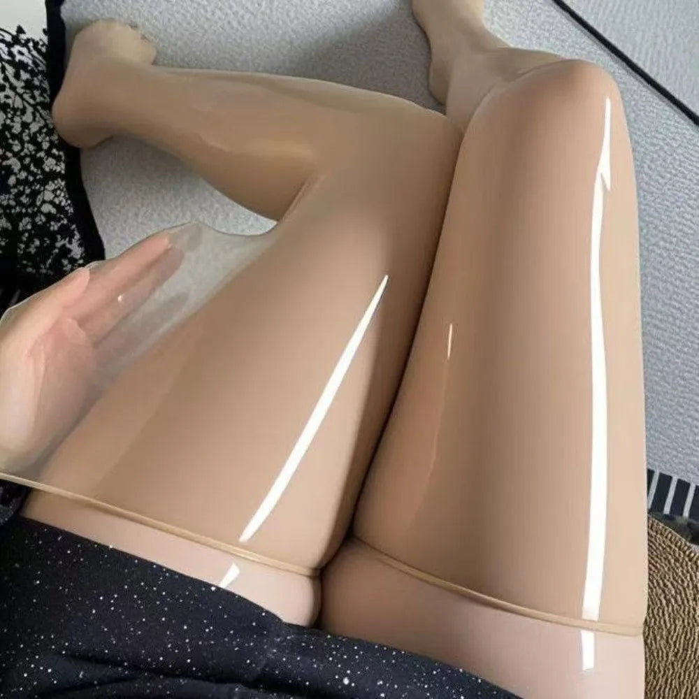 New Sexy 8D Smooth Glossy Socks Glossy Soft Oil Gloss Pantyhose Shiny Horse Oil Socks Party Quake Skin Color1 One Size