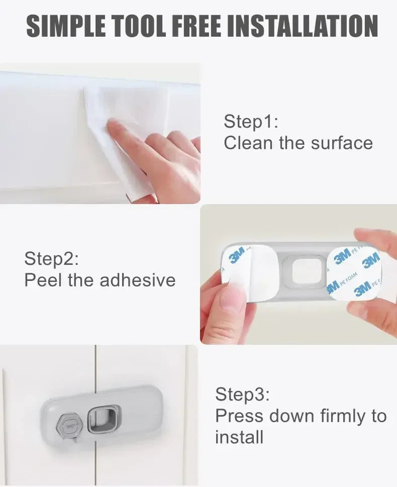 Baby Safety Protection 5 Pack Lock for Doors Baby Safety Cabinet Refrigerator Oven Drawer Lock Home Child Anti Pinch Quake