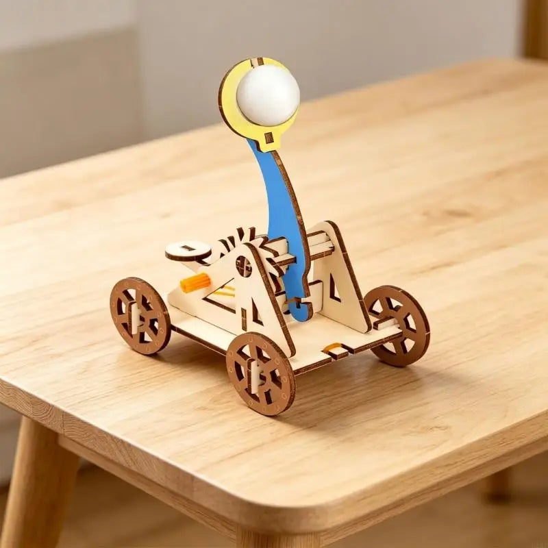 Wooden Ancient Catapult Model Craft Set Adjustable Angles Kids Educational Toy For Classroom Science Experiment K1KF Quake