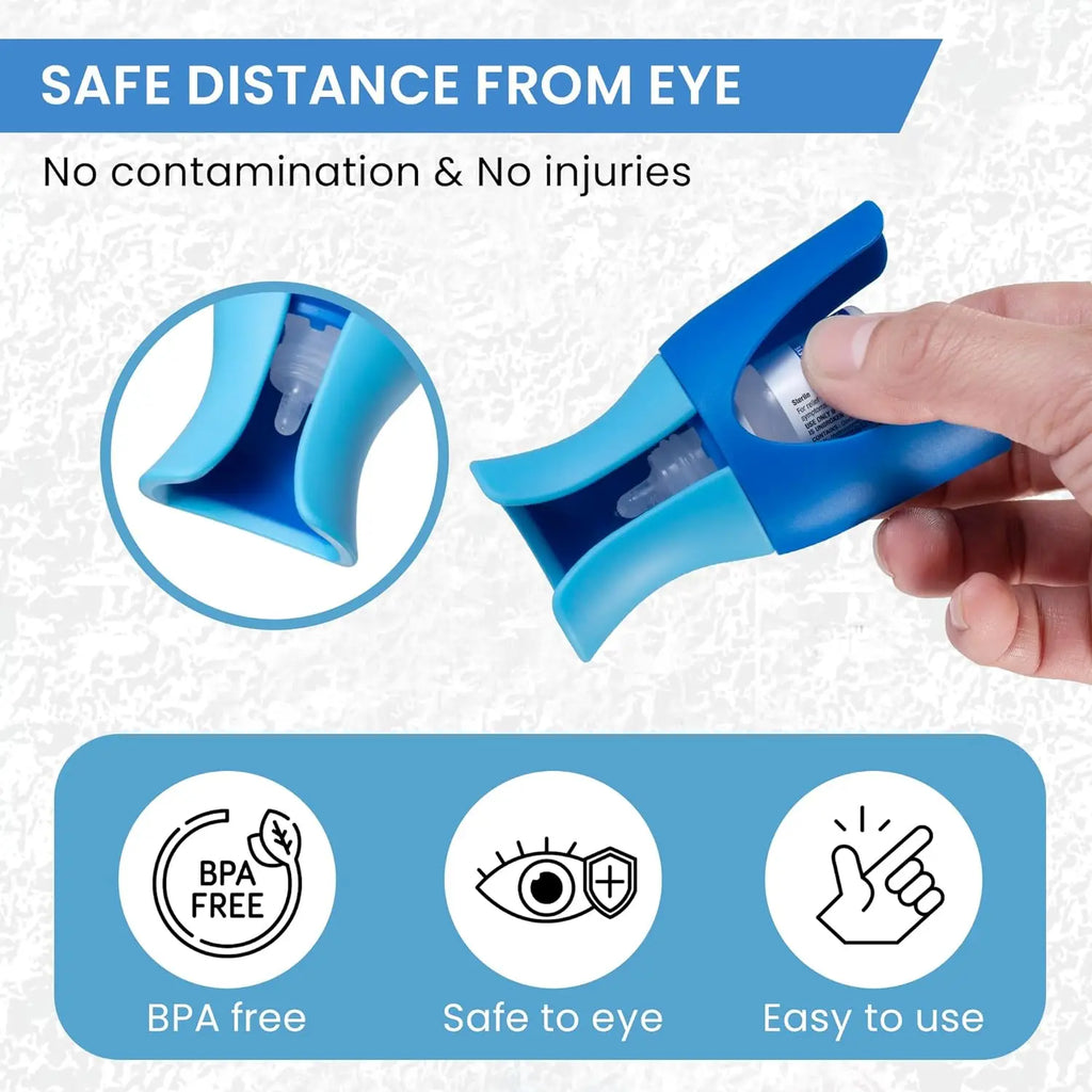 Reusable Eyedrops Holder Eye Drops Bottle Helper Eye Ointments Drops Holder Device Eyedrop Guide Aid Help Applicator Care Tool Quake