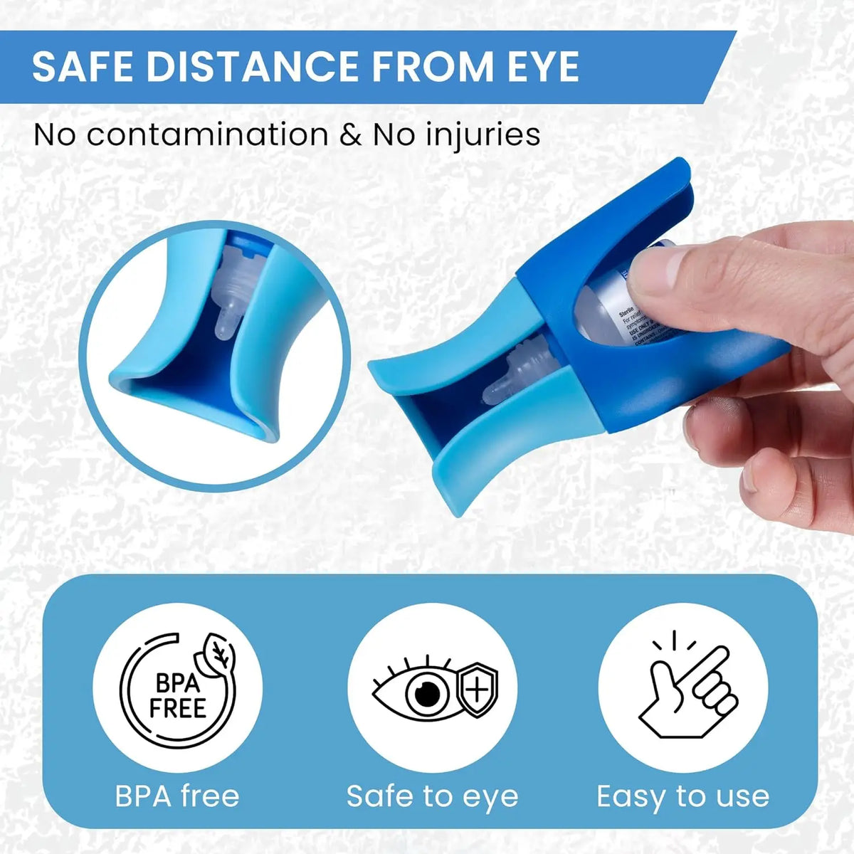 Reusable Eyedrops Holder Eye Drops Bottle Helper Eye Ointments Drops Holder Device Eyedrop Guide Aid Help Applicator Care Tool Quake