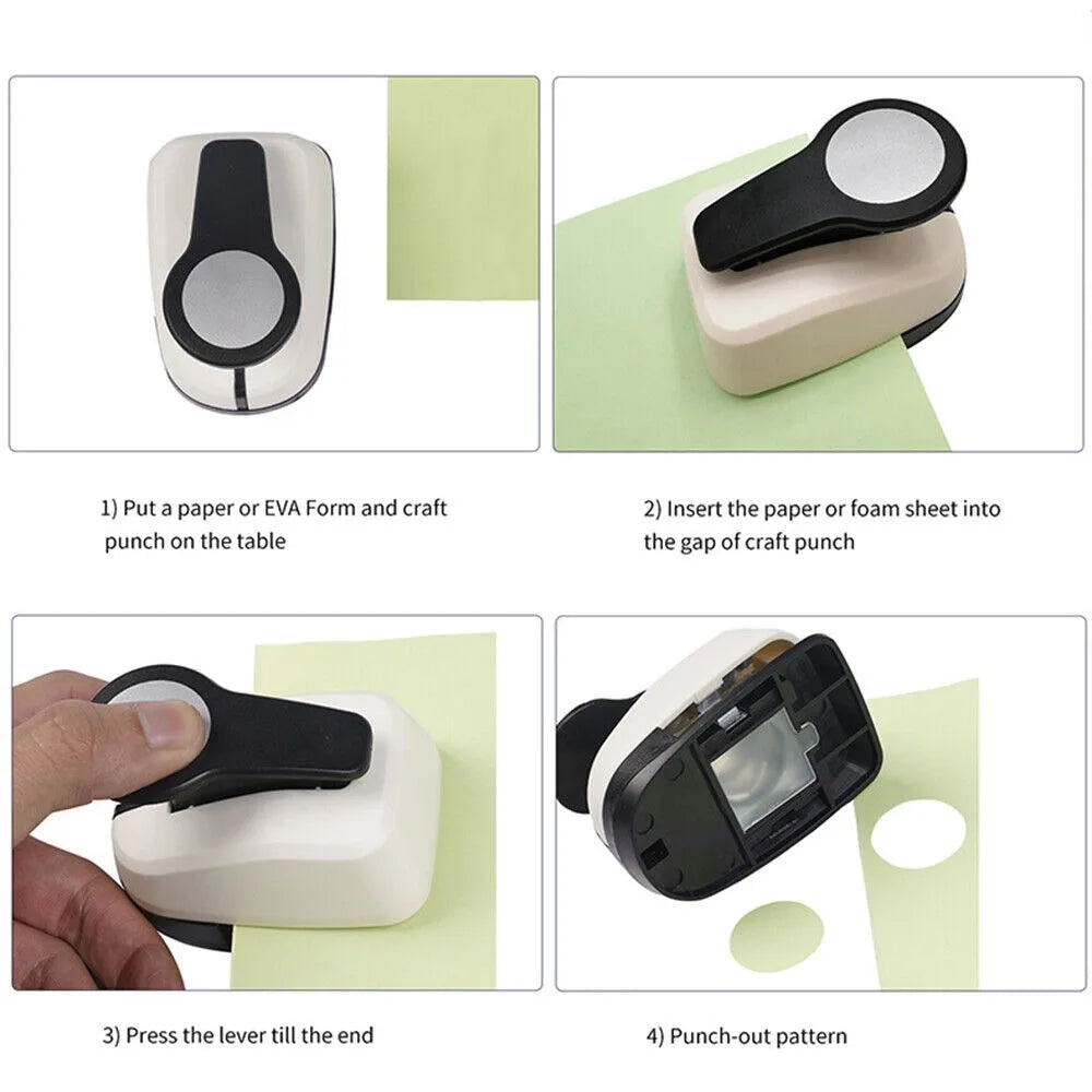 New ABS+alloy Hole Puncher Multiple Sizes Labor-saving Design Circular Embosser Circular Hole Shape Punch Paper Quake