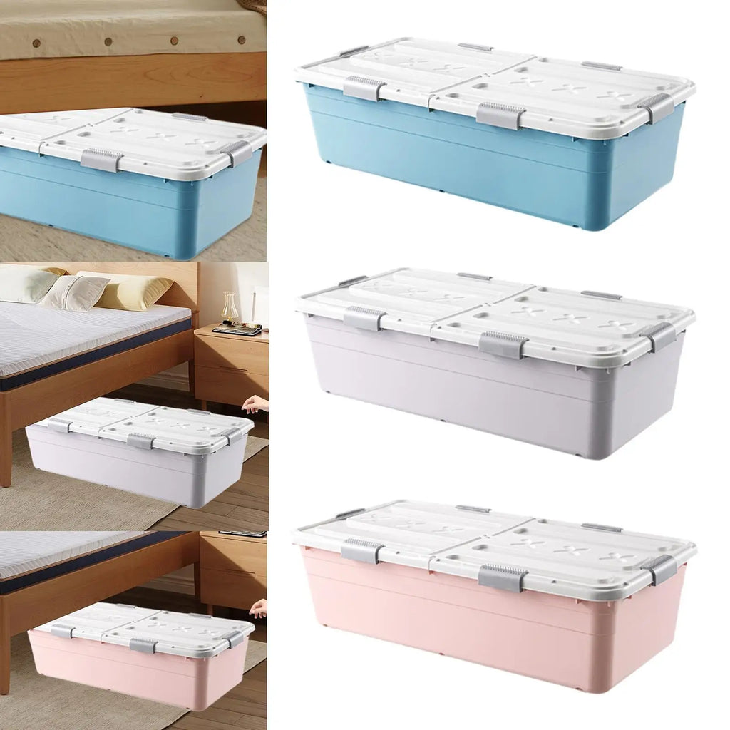 under Bed Storage Box Storage Bin with Lid Practical Kids Toy Storage Bin Container Closet Organizer for Study Room Dorm Home Quake