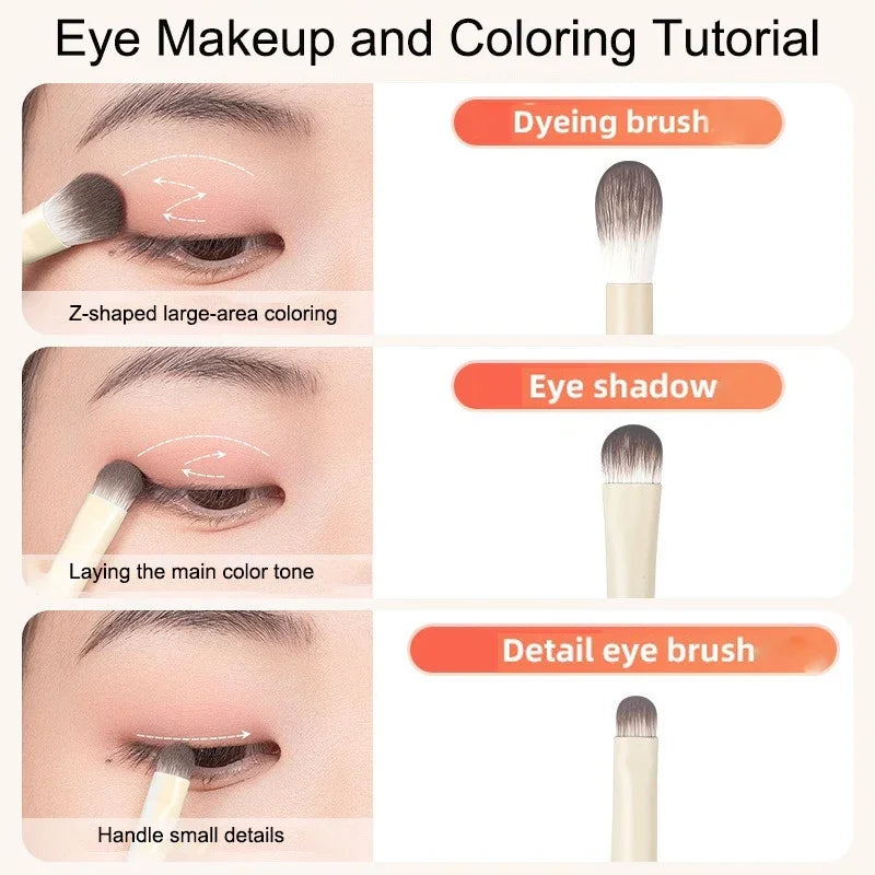 5/6/8/10pcs Makeup Brushes Set Professional Soft Eye Makeup Brushes Contouring Eyeshadow Eyeliner Eye Detail Brush Makeup Tools Quake