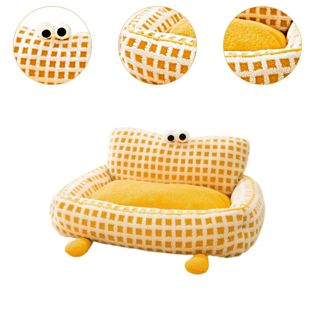 Pet Sofa Home Decor Resting Warm Comfortable Non Slip Bottom Pet House Dog Sofa Nest Cat Couch Bed for Room Home Dogs Pet Cats Quake