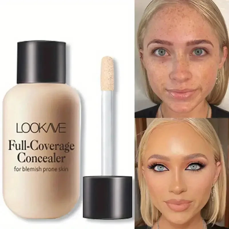 Lightweight and Compact Mini Liquid Concealer-High Coverage for Acne,Ddark Circles and Blemishes,Travel-Friendly FaceMakeup Base Quake