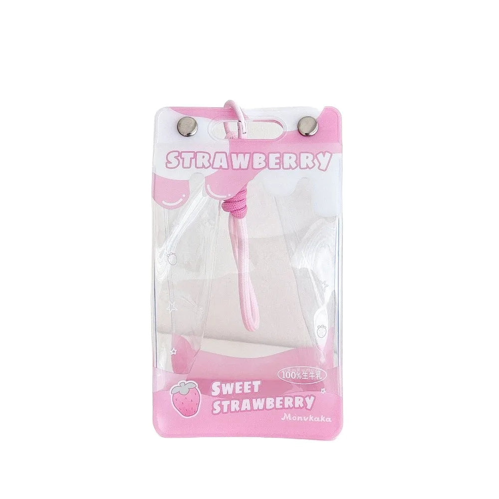 New Transparent Data Cable Storage Bag Dustproof PVC Dolls Storage Pouch Colorful Gift Dolls Outdoor Bag for 13cm Dolls Quake Pink