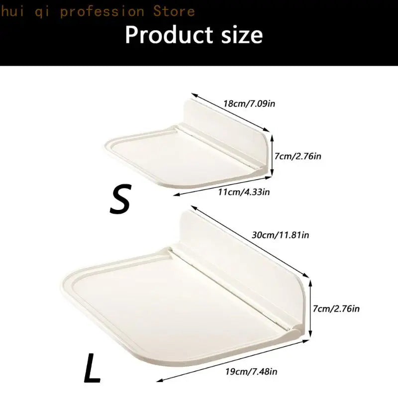 Foldable Wall Shelf No Drill Space Saving Organizers for Bathroom Bedroom Use H8WE Quake