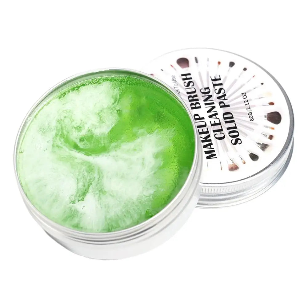 Makeup Brush Cleaner Soap with Silicone Mat, Deeply Cleans Waterproof Makeup for Synthetic & Natural Makeup Brushes & Sponges Quake F-60g